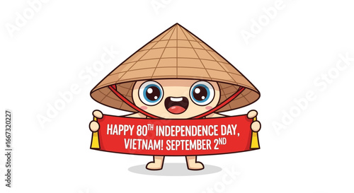 Celebrating Vietnam's 80th Independence Day with Cute Character