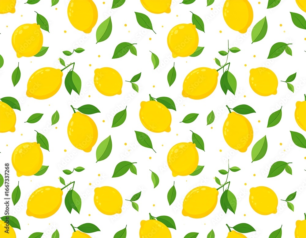 Obraz premium Lemon pattern on white background