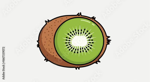 Graphic Kiwi Fruit Illustration Fresh, Healthy, and Vibrant Design
