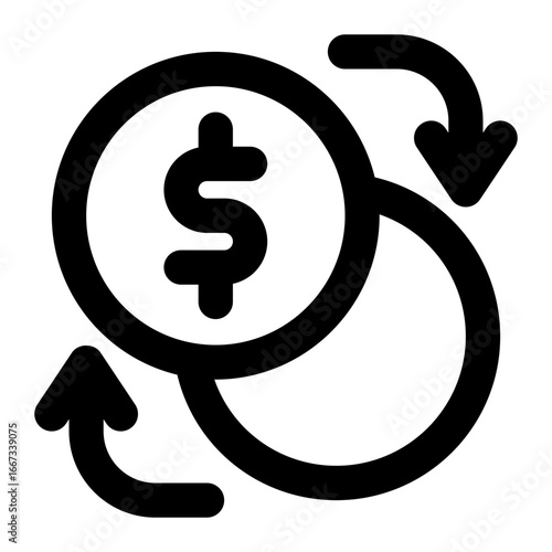 currency icon for illustration