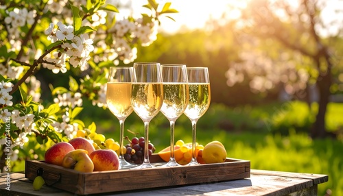 Sparkling Wine Tasting with Spring Orchard.