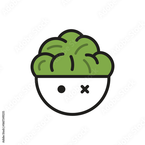Logo stupid brain unique design isolated