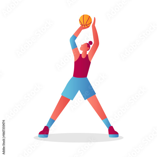 Basketball Player Shooting