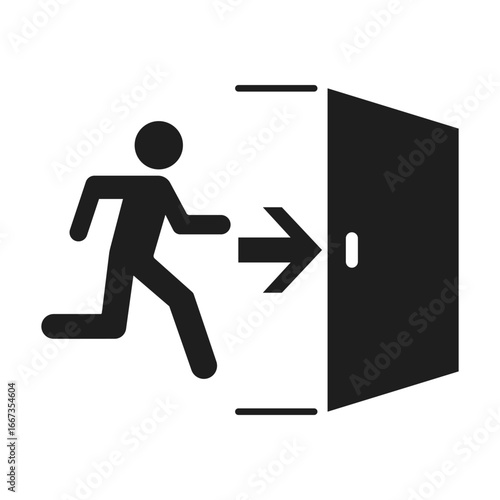 exit door flat vector icon