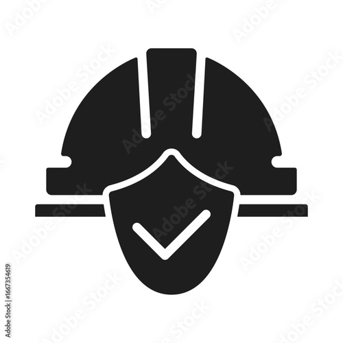 protective helmet  flat vector icon