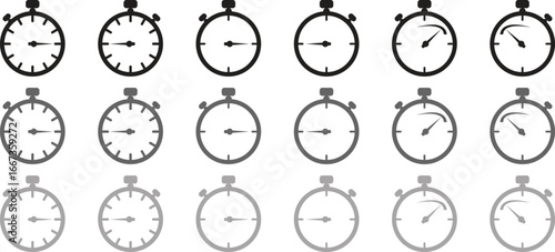 Timer and Stopwatch Vector Icons
