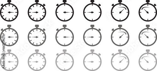 Timer and Stopwatch Vector Icons