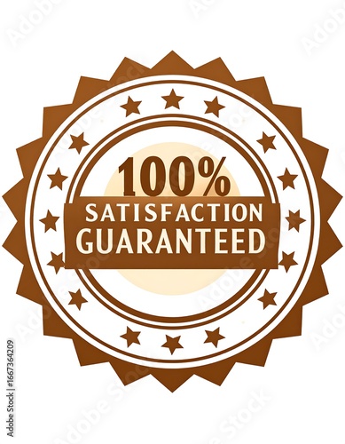 Guarantee seal with 100% satisfaction