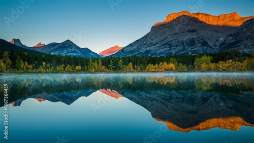 mountain reflection in the lake