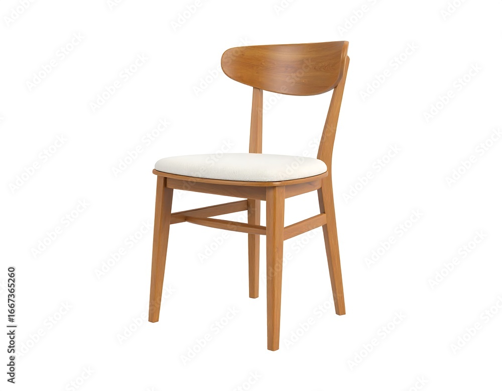 Fototapeta premium Modern wooden dining chair