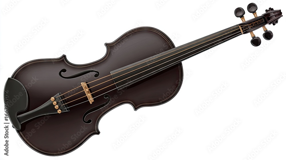 Fototapeta premium Dark violin, viewed from above.