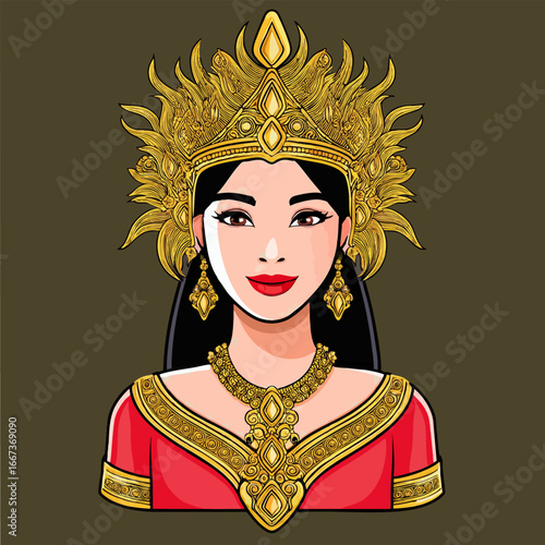 person wearing a shining golden crown