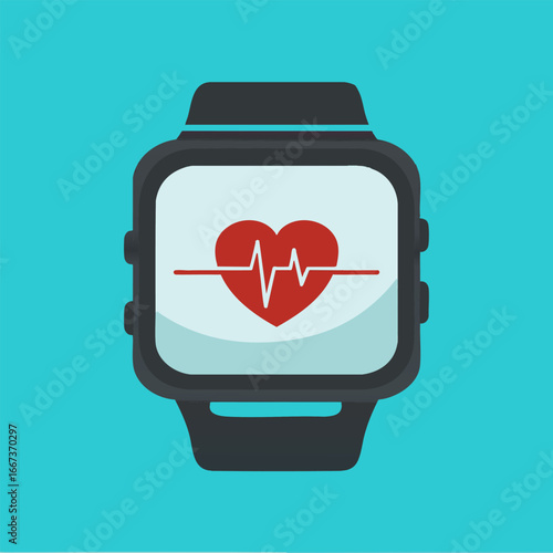 smartwatch screen showing steps and heart rate