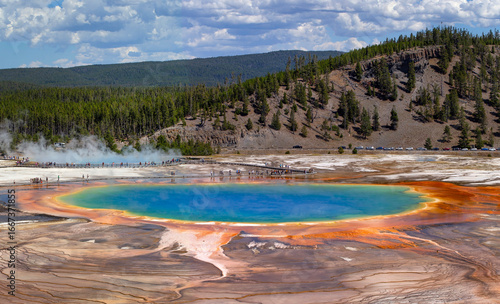 Grand Prismatic Pool at Yellowstone National Park, USA.