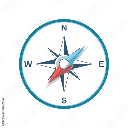 Sleek Compass Navigation Icon
