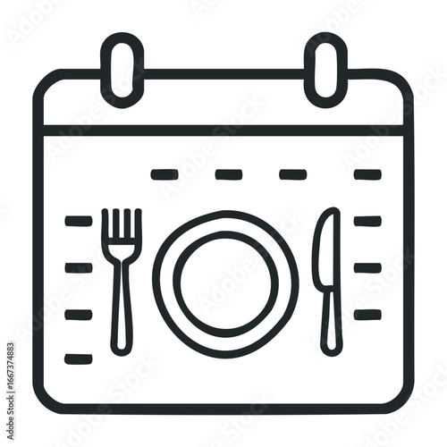Meal planning essentials a comprehensive guide to food organization at home. Vector outline illustration