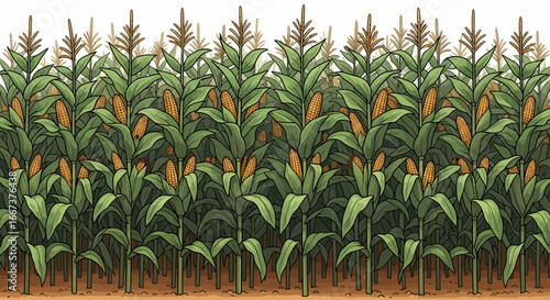 Corn Field Illustration
