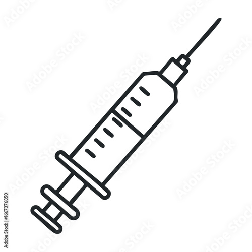 Administering vaccines healthcare facility medical procedure clinical environment health awareness. Vector outline illustration