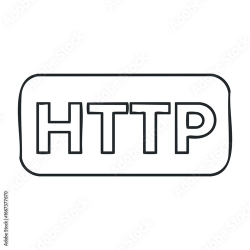 Understanding http protocol an essential guide to web communication online article educational overview. Vector outline illustration