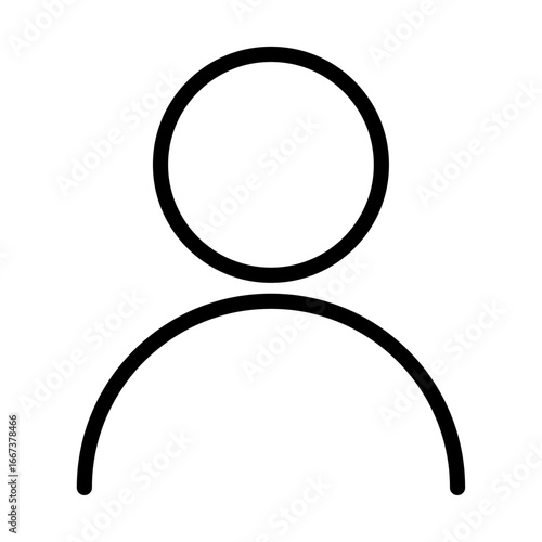 人　アイコン　シンプル　線画　ベクター