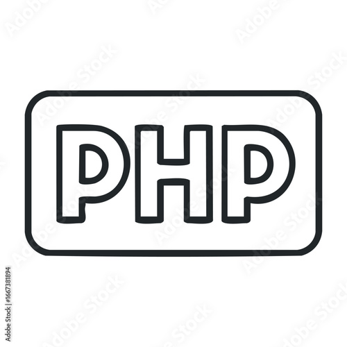 Understanding php programming a comprehensive guide for developers online tutorial educational digital technology. Vector outline illustration