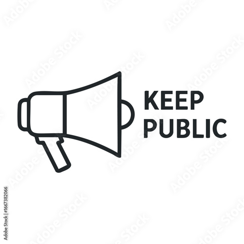 Advocacy for public awareness about social issues community space graphic design digital environment eye-level view public engagement. Vector outline illustration