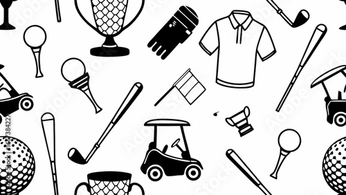 Golf and Country Club Vector Icon Set