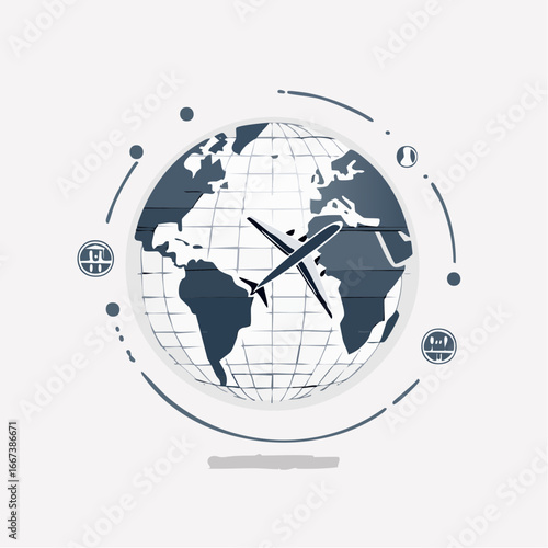 High-resolution SVG vector symbolizing travel and global connectivity.