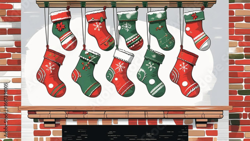 Cosiness living room Christmas interior horizontal banner. Comfortable domestic Xmas eve decor