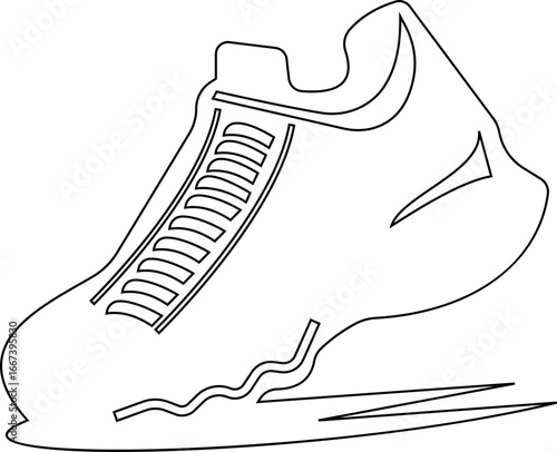 This distinctive running shoe icon blends simplicity with athletic symbolism "Dynamic Stride Silhouette of a High-Performance for Speed, fitness applications Endurance, and Modern Athletic Branding"