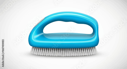 Vector illustration of a cleaning brush isolated on a pristine white backdrop