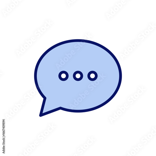 Chat icon vector. speech bubble sign and symbol. comment icon. message