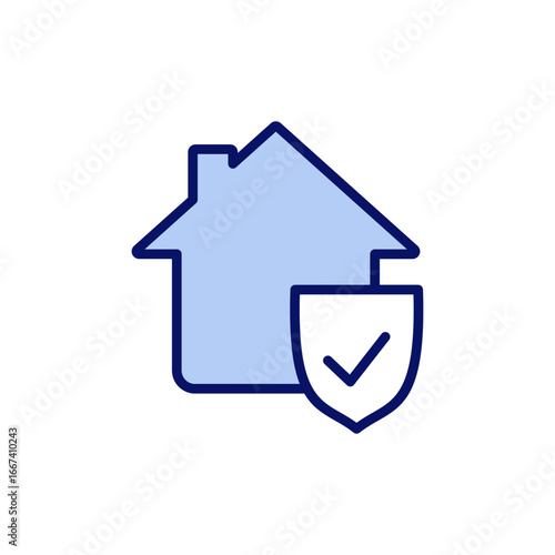 home insurance icon vector. home protection sign and symbol