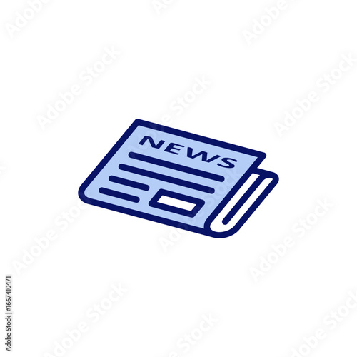 Newspaper icon vector. news paper sign and symbolign