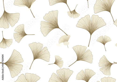 Elegant Ginkgo leaf pattern brings natural beauty and sophistication to any design project