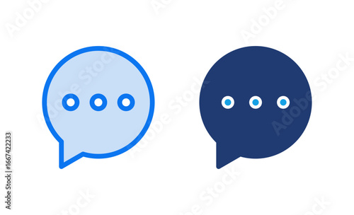 Chat icon vector illustration. speech bubble sign and symbol. comment icon. message