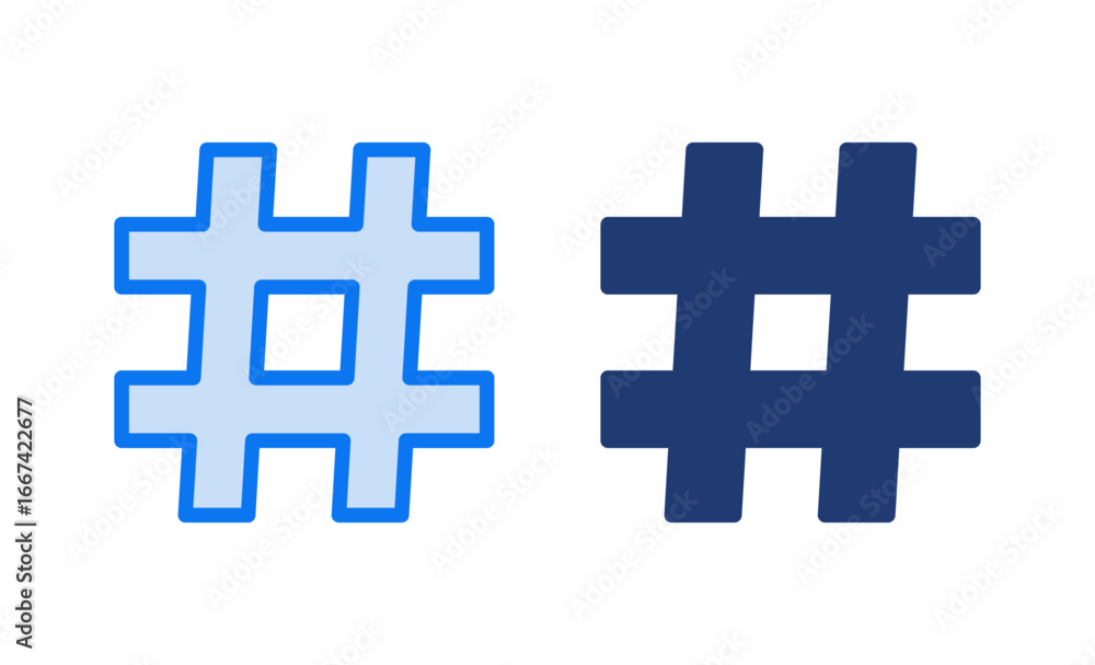 Fototapeta premium Hashtag icon vector illustration. hashtag sign and symbol
