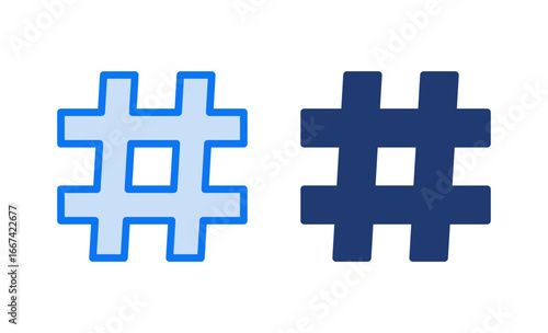 Hashtag icon vector illustration. hashtag sign and symbol