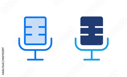 Microphone icon vector illustration. karaoke sign and symbol