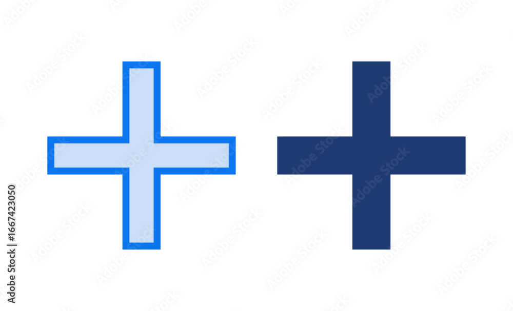 Fototapeta premium Plus Icon vector illustration. Add plus sign and symbol