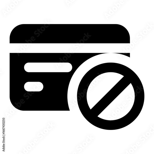 card payment failed icon for illustration