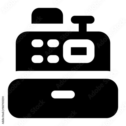 cashier machine icon for illustration