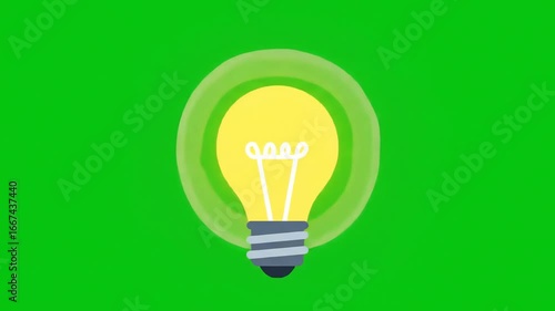 Simple Animated Lightbulb Idea Concept
