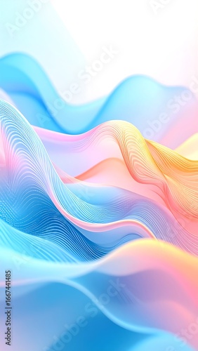 Abstract wavy pastel colors