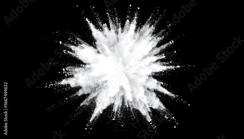 Abstract white powder explosion