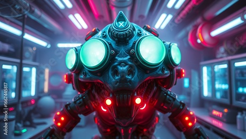 Cyberpunk Robot Gaming Rig