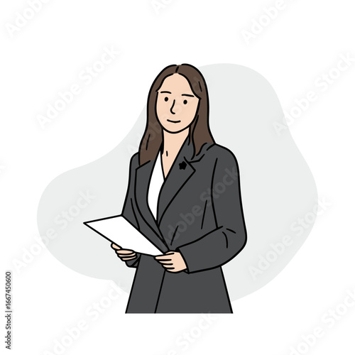an illustration of a female office worker