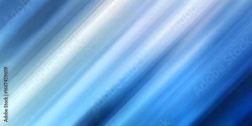 Blurred background in light blue and white tones with diagonal lines, creating an abstract gradient effect.