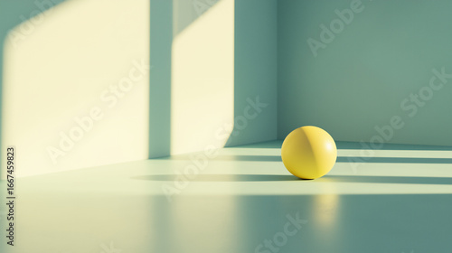 Minimal Yellow Background Abstract Illustration