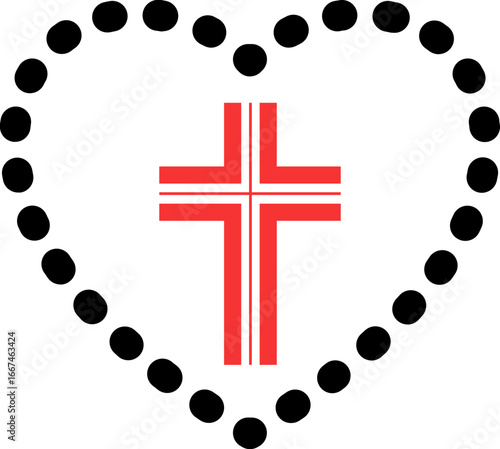 Cross Inside A Heart